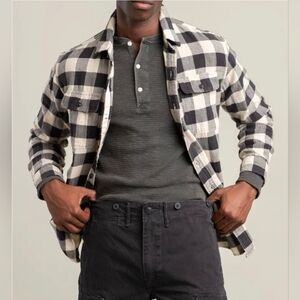 SUPER RARE! Ralph Lauren Blue Label Men's M Buffalo Plaid Cardigan Flannel Shirt